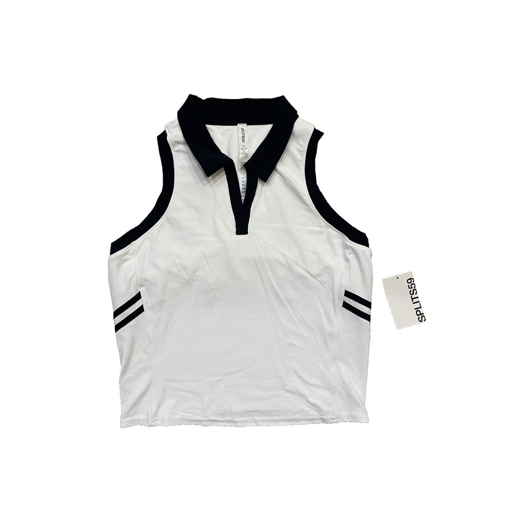 NWT Splits59 Athletic Golf Tennis Austin  Crop Polo Top Sz XL Retail $124 New